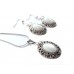 Set bijuterii argintiu cu agate albe 125659